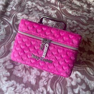 Pink Juicy Couture train case cosmetic bag